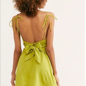 Free People Lime Mini Dress